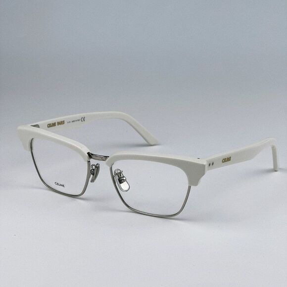 NEW Celine CL50026U 017 Matte Palladium White Geometric Women Eyeglasses main image 10